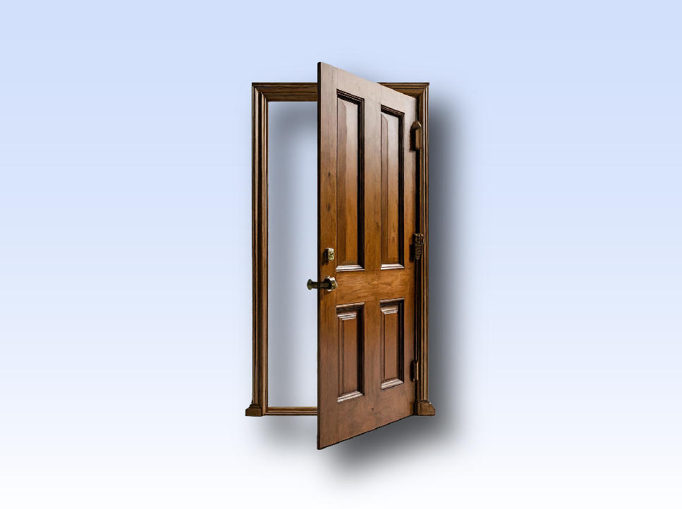 Wooden door installation