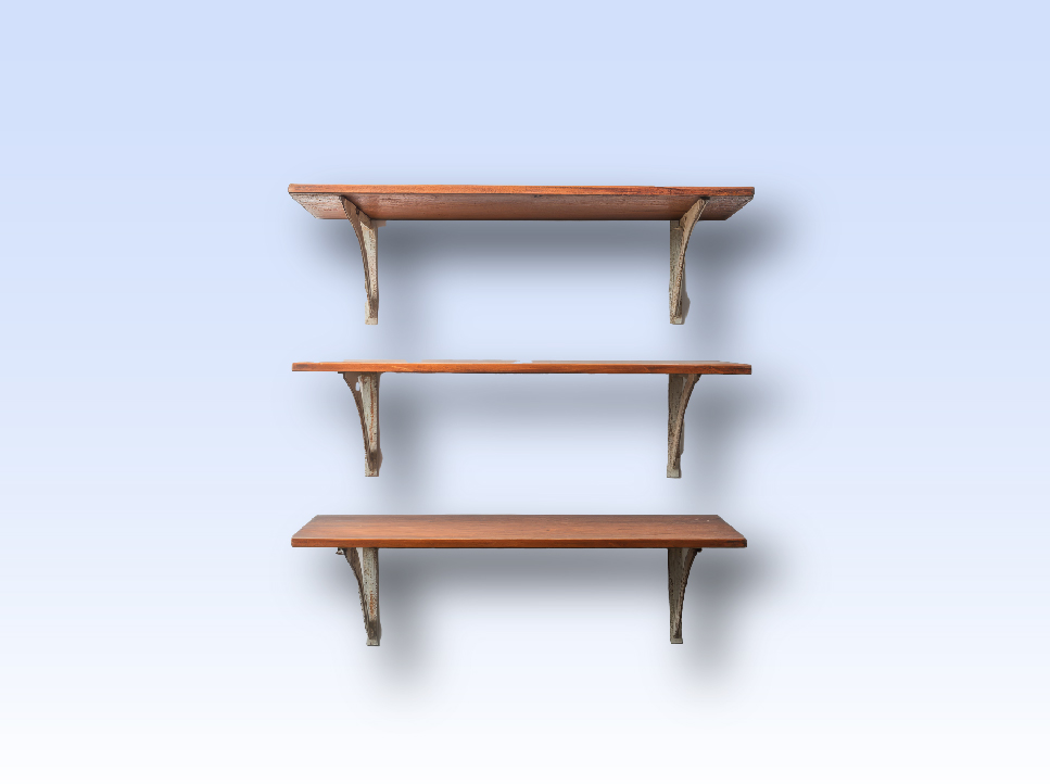 Wooden shelf  Wall installation